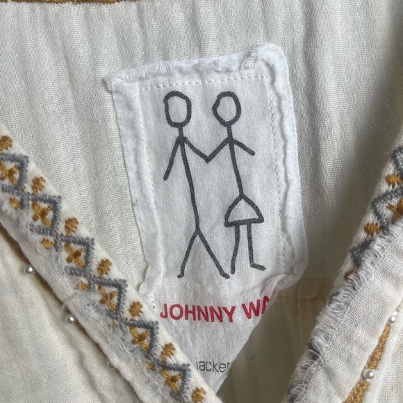 Johnny Was | Embroidered Gauzy Ivory Blouse Tunic Western Bohemian Relaxed Fit - Picture 9 of 10